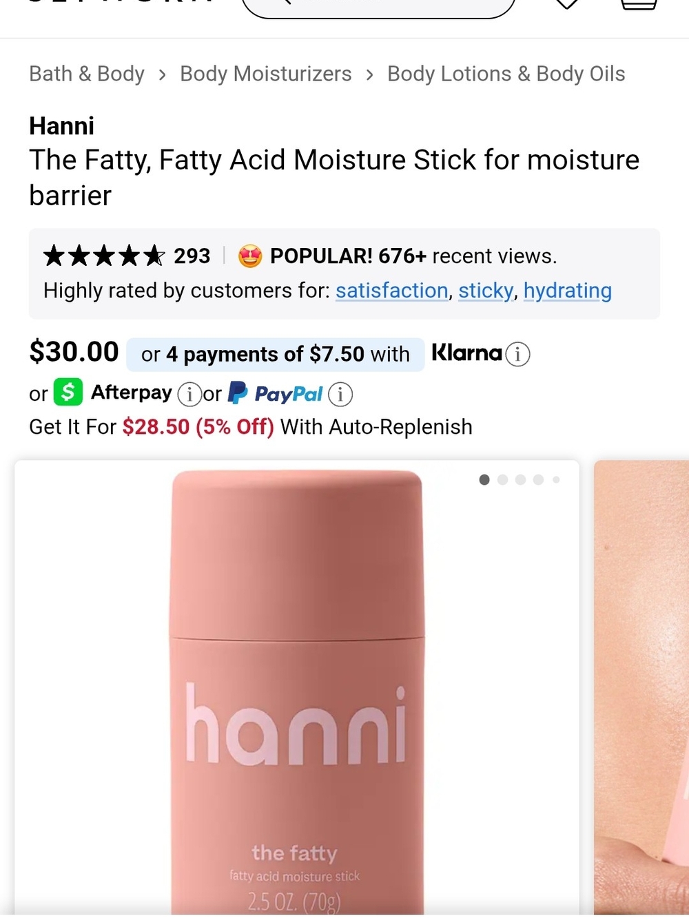 Haani Fatty Acid Moisture Stick — Dusty Pink